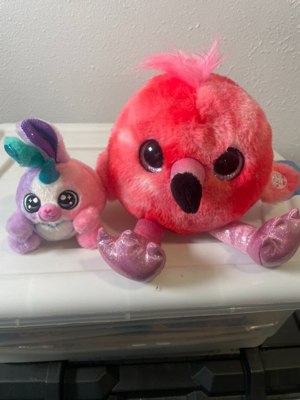 Zuru Whistling Pink Flamingo & Bugsy Bunnycorn Plush Bundle